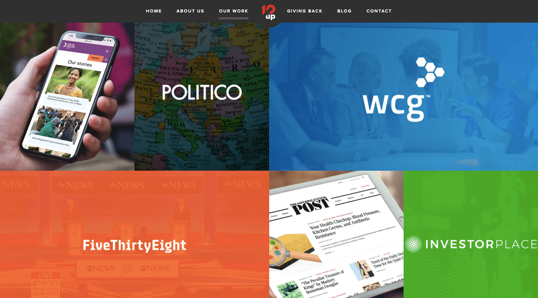 10up agency's portfolio website in 2020