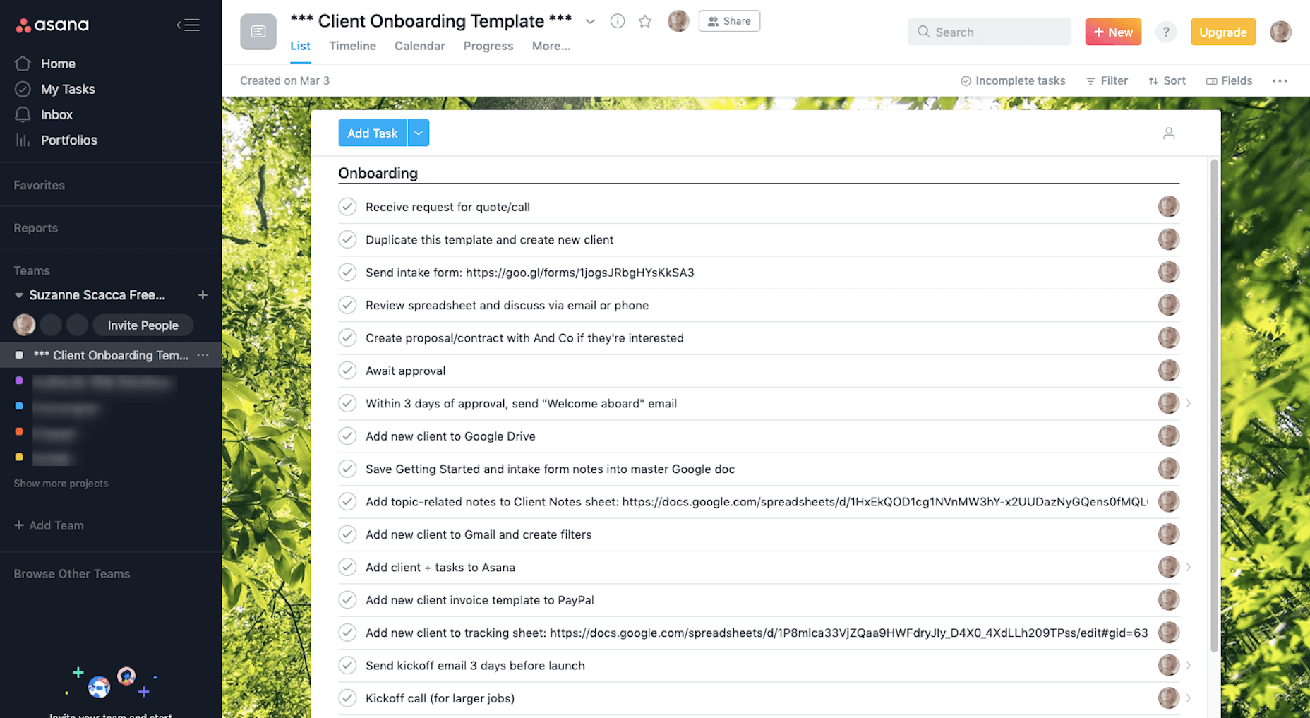 Asana Templates