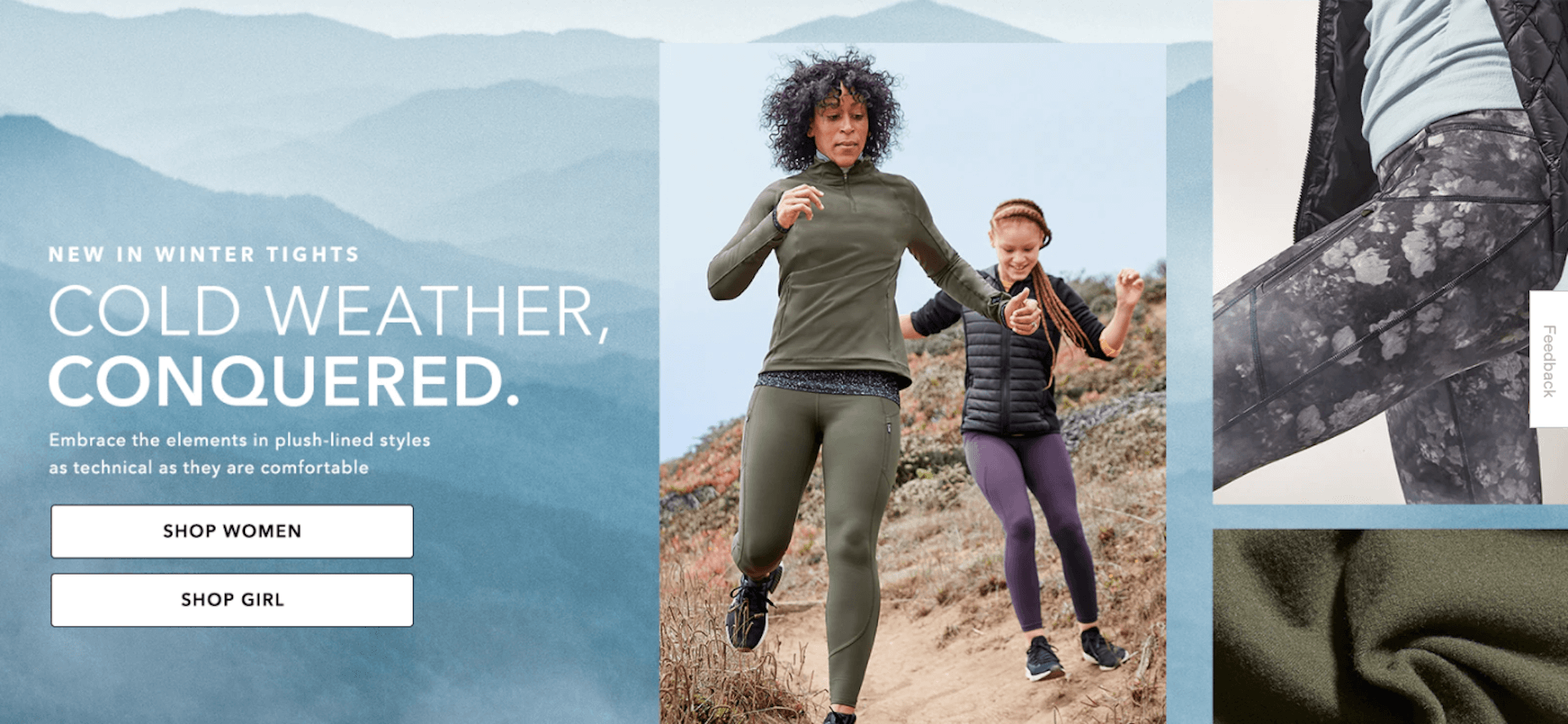 Athleta website brand images