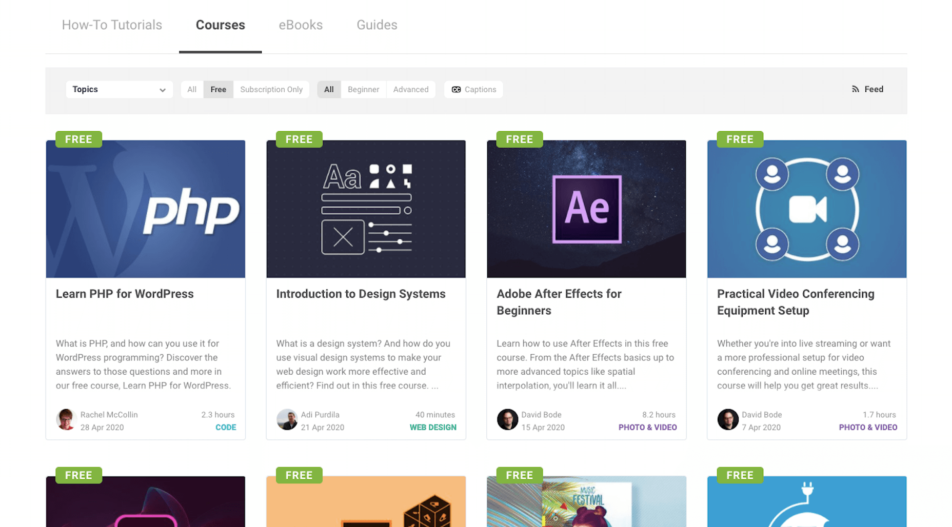Envato Tuts+ free courses for web designers and developers
