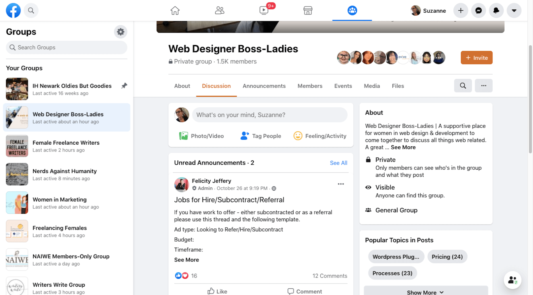 Facebook Group - Web Designer Boss-Ladies
