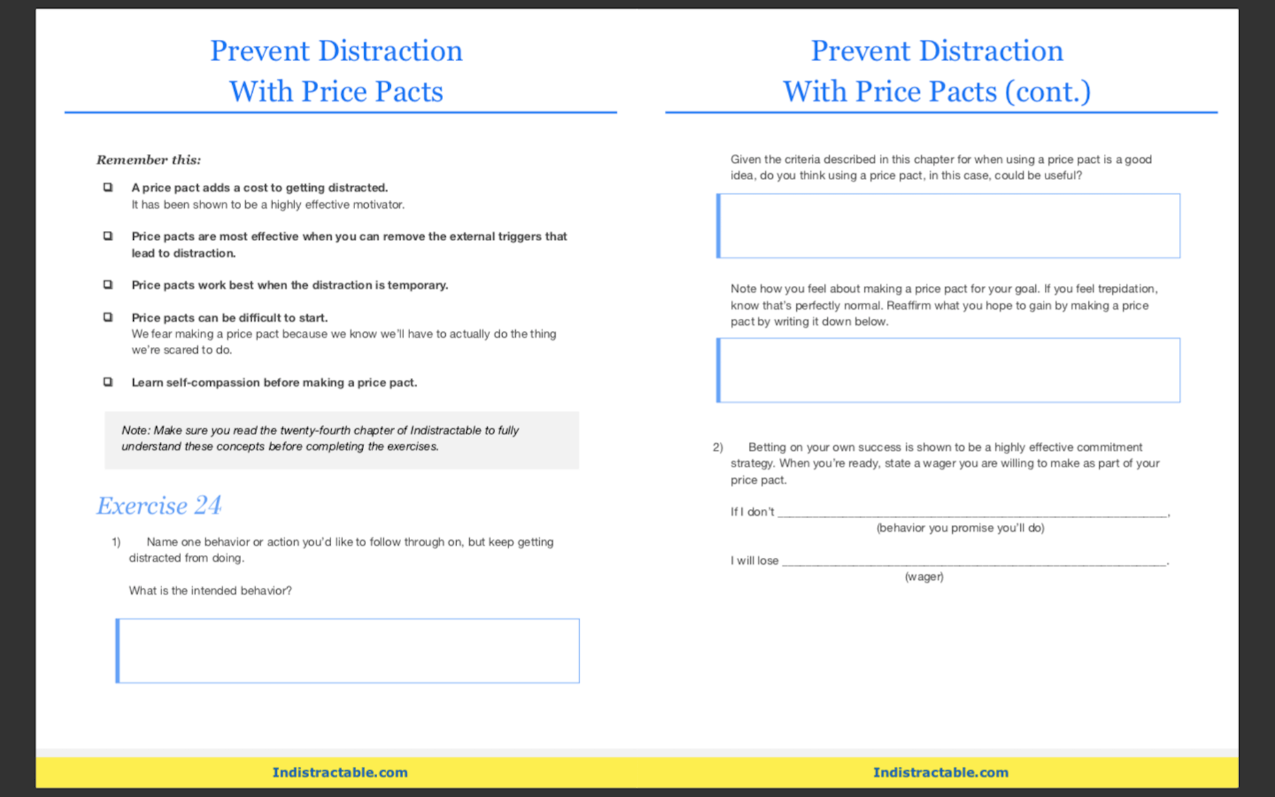 Indistractible Workbook