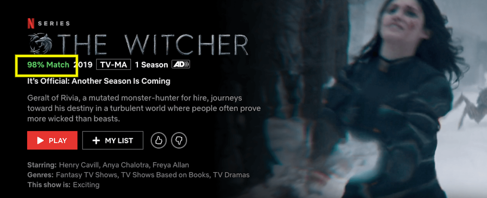 Netflix Percent Match