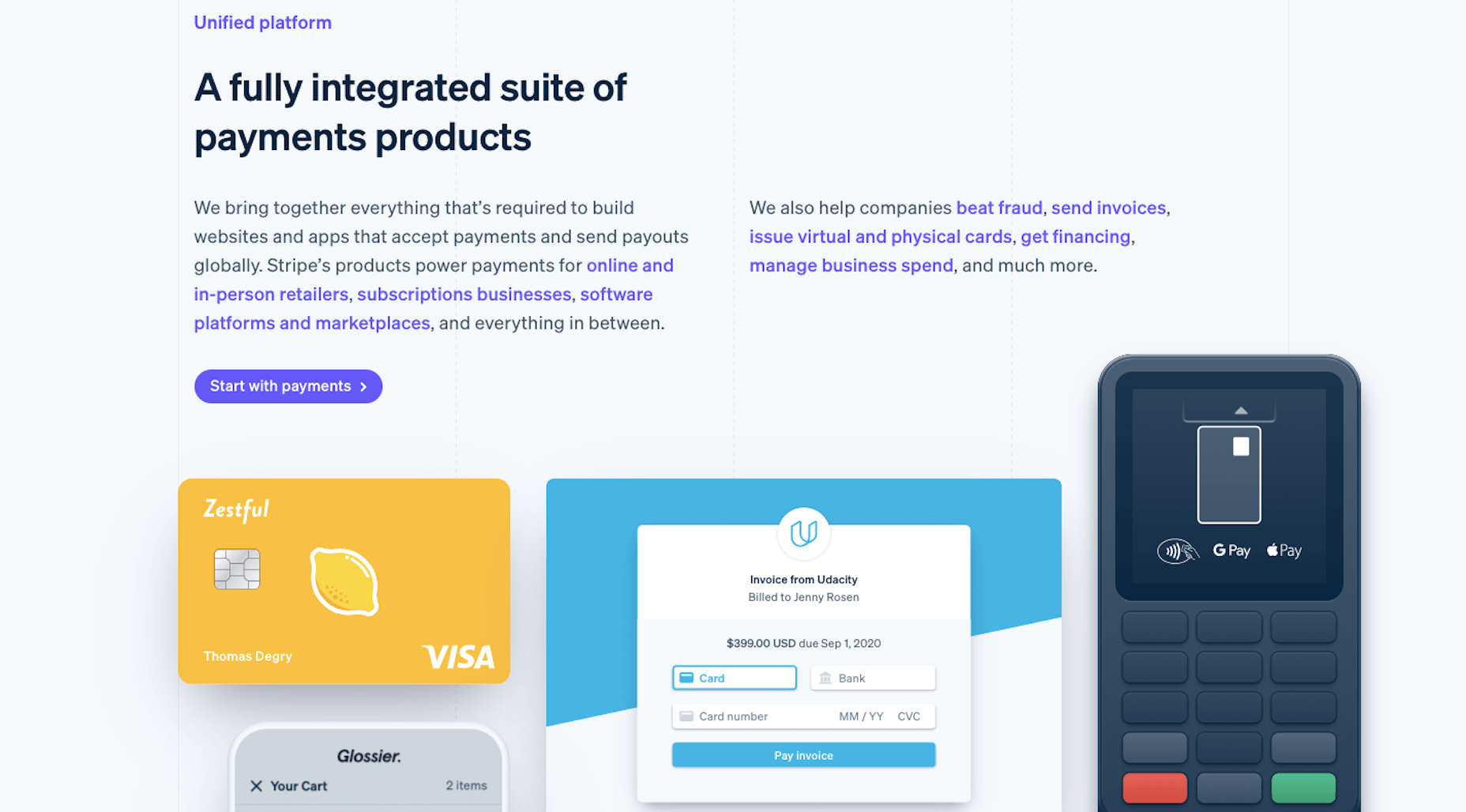 Illustrations in Stripe’s branding