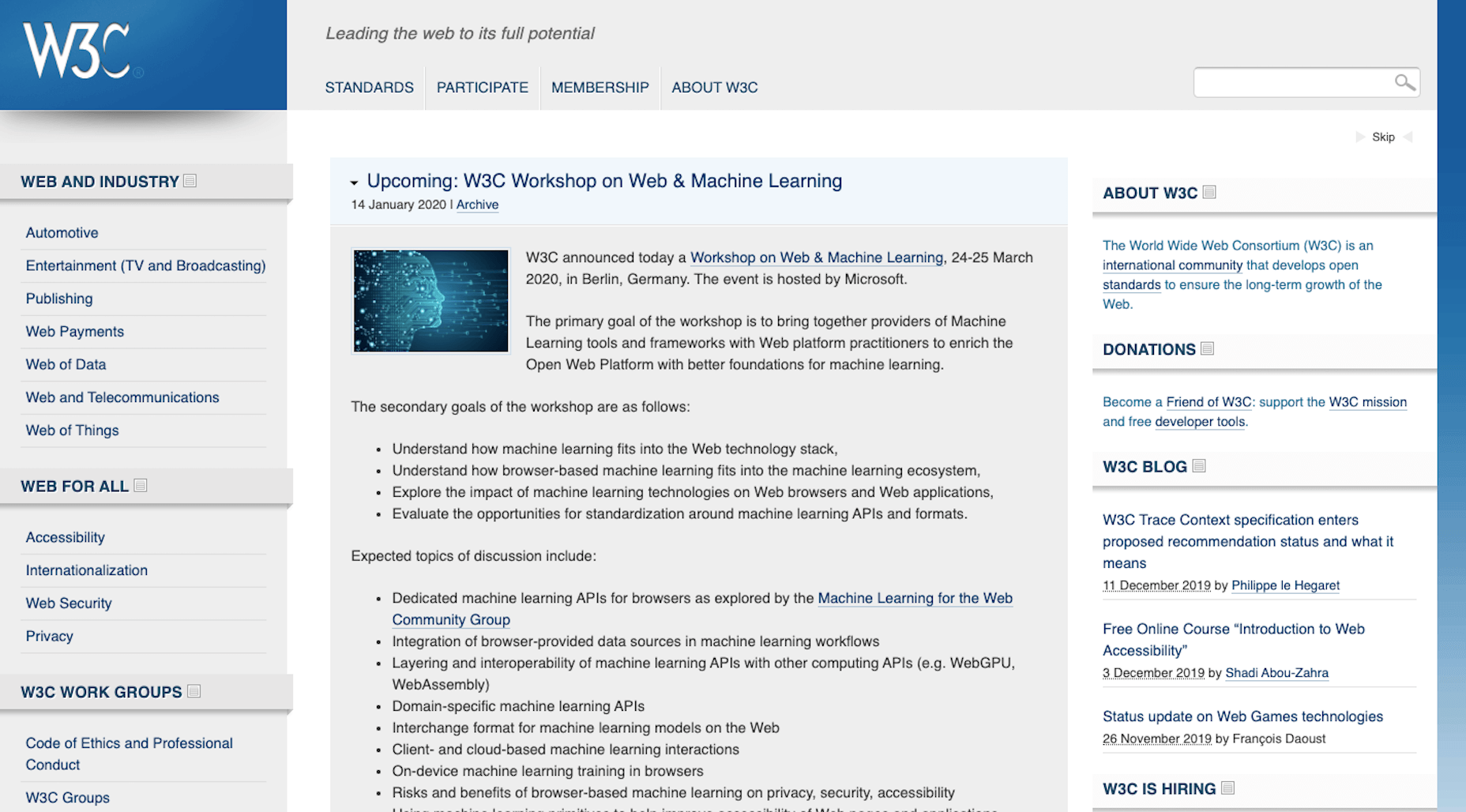 W3C Web Standards