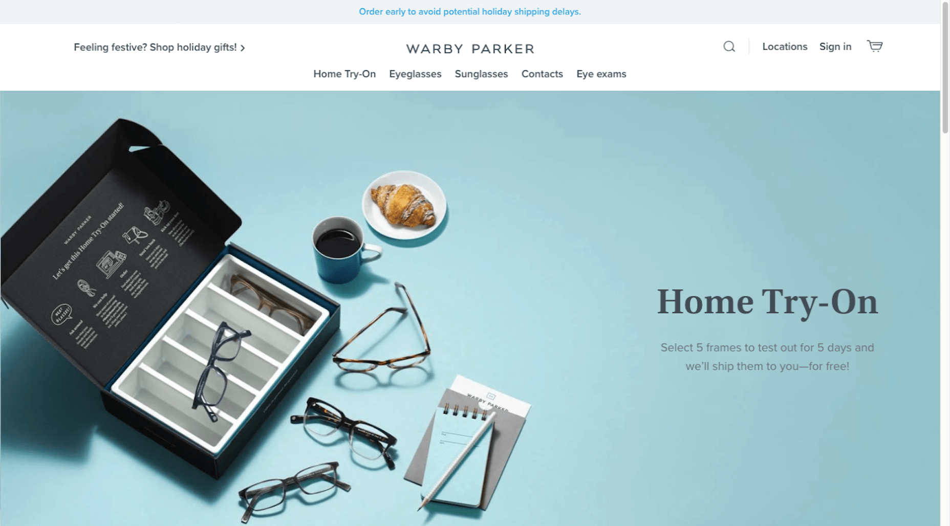 Warby Parker gives online shoppers ability to try 5 pairs of glasses on at home